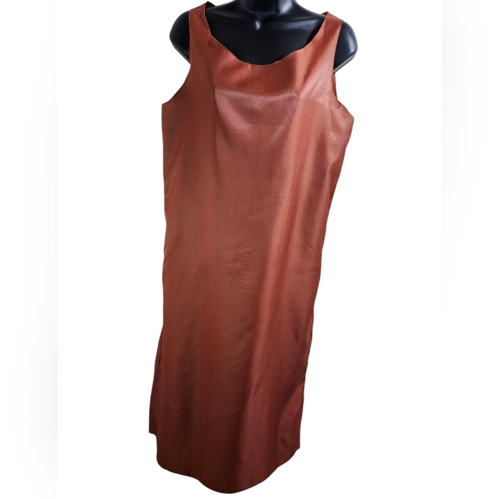 GGC by Jill London Rust Orange Sheath Maxi Dress Medium - Picture 7 of 10